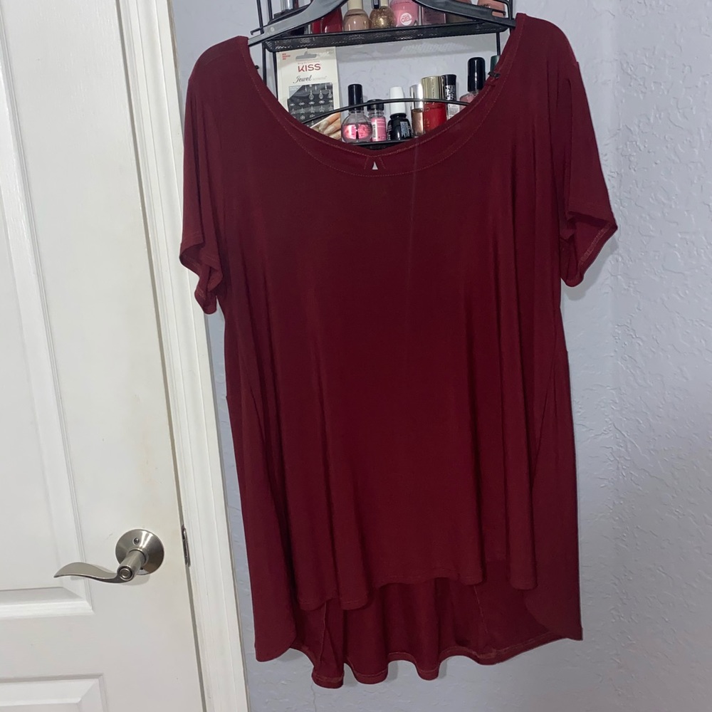Red / Burgandy top